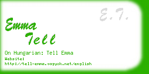 emma tell business card